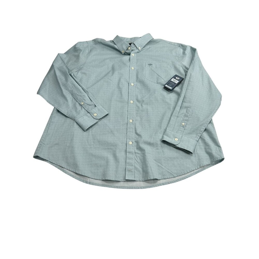 Dockers Mens Signature Shirt XXL Classic Fit Stain Defender Mechanical Stretch G